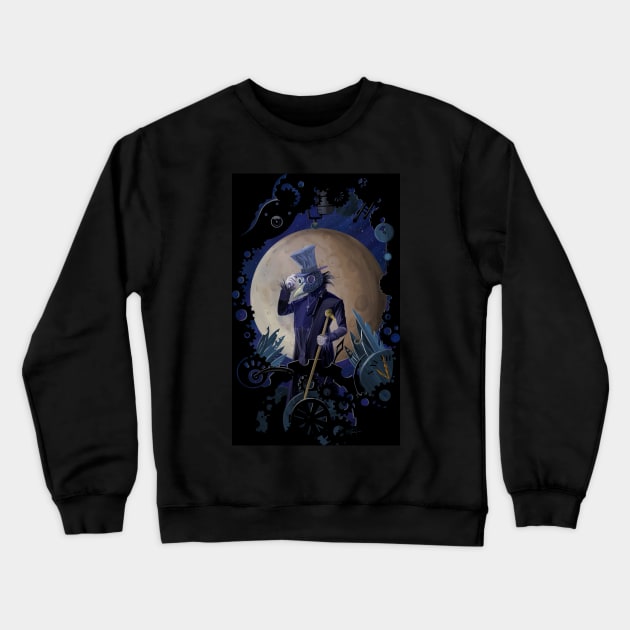 steampunk crow time keeper Crewneck Sweatshirt by SFDesignstudio